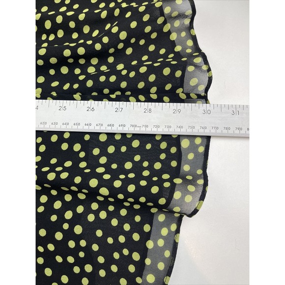 DANA BUCHMAN Black & Green Polka Dot Silk (2) Piece Set Skirt-10 /Top-12 - Picture 16 of 16